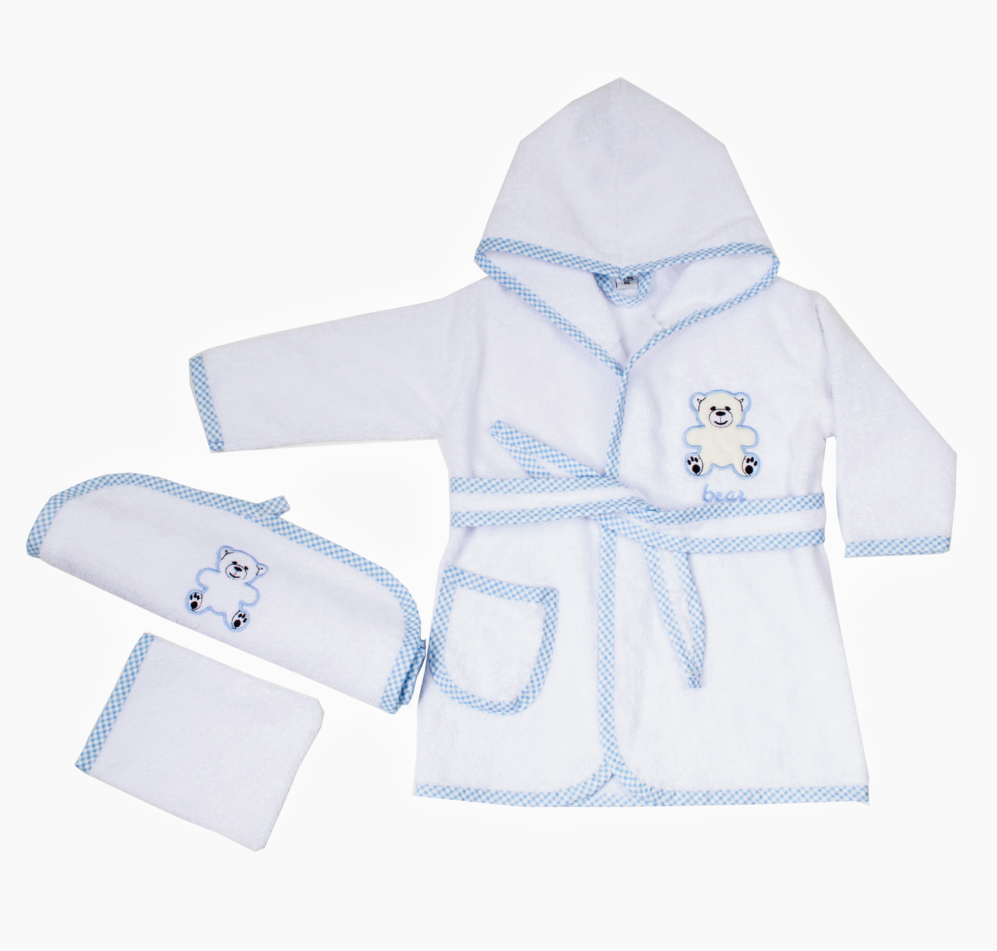 Bebek Bornozu - Ayıcık Mavi