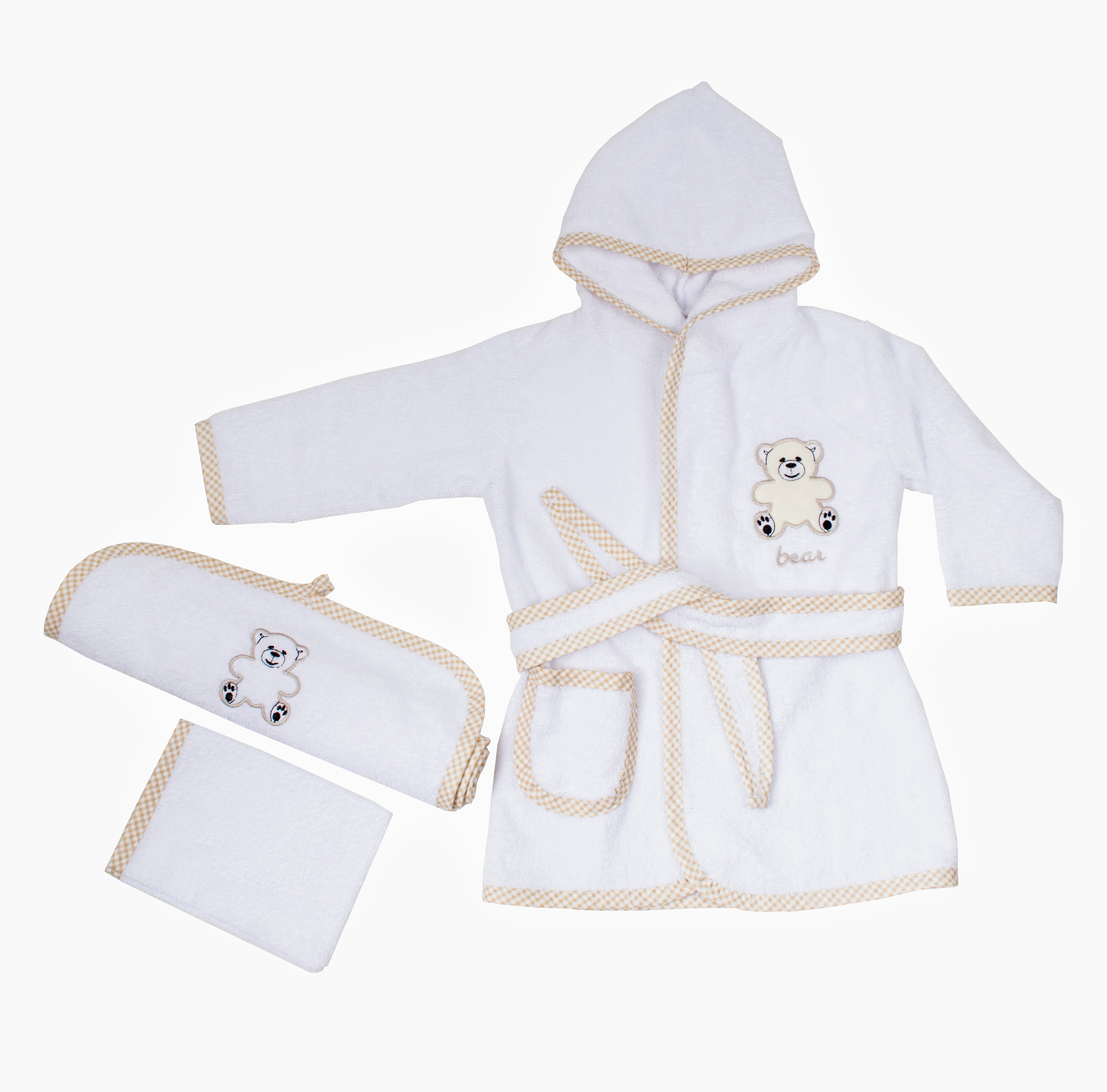 Bebek Bornozu - Ayıcık Krem